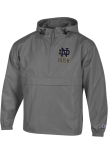 Champion Notre Dame Fighting Irish Mens Grey Stacked Light Weight Jacket