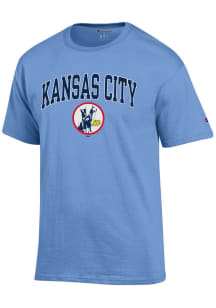 Champion Kansas City Scouts Light Blue Arch Name Mascot Short Sleeve T Shirt