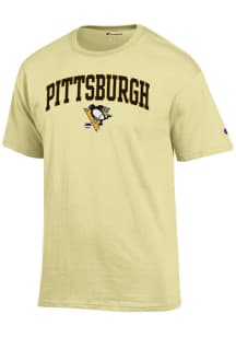 Champion Pittsburgh Penguins Gold Arch Name Mascot Short Sleeve T Shirt