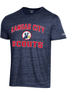 Champion Kansas City Scouts Navy Blue Heart And Soul Short Sleeve Fashion T Shirt
