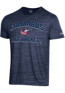 Champion Columbus Blue Jackets Navy Blue Heart And Soul Short Sleeve Fashion T Shirt