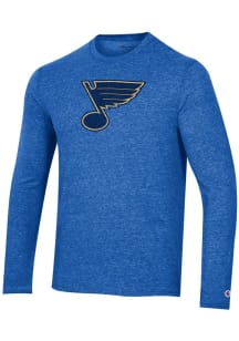 Champion St Louis Blues Blue Primary Logo Long Sleeve Fashion T Shirt