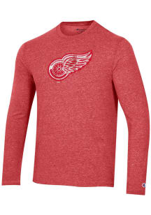 Champion Detroit Red Wings Red Primary Logo Long Sleeve Fashion T Shirt