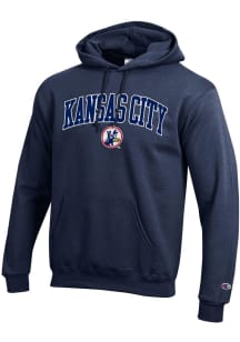 Champion Kansas City Scouts Mens Navy Blue Powerblend Long Sleeve Hoodie
