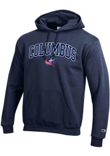 Champion Columbus Blue Jackets Mens Navy Blue Powerblend Long Sleeve Hoodie