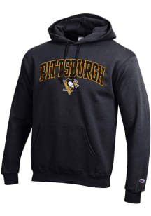 Champion Pittsburgh Penguins Mens Black Powerblend Long Sleeve Hoodie