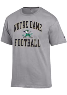 Champion Notre Dame Fighting Irish Grey Number One Graphic Football Short Sleeve T Shirt