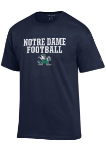 Champion Notre Dame Fighting Irish Navy Blue Stacked Football Short Sleeve T Shirt
