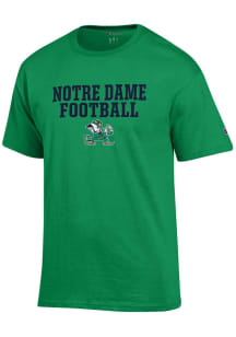 Champion Notre Dame Fighting Irish Green Stacked Football Short Sleeve T Shirt