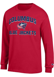 Champion Columbus Blue Jackets Red Heart And Soul Long Sleeve T Shirt