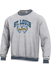 Champion St Louis Blues Mens Grey REVERSE WEAVE Long Sleeve Fashion Sweatshirt
