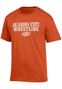 Champion Oklahoma State Cowboys Orange Primary Team Wrestling Short Sleeve T Shirt