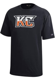 Champion Kansas City Mavericks Youth Black KC Logo Short Sleeve T-Shirt