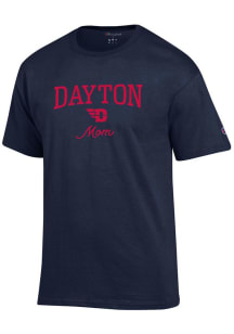 Champion Dayton Flyers Womens Navy Blue Mom Short Sleeve T-Shirt