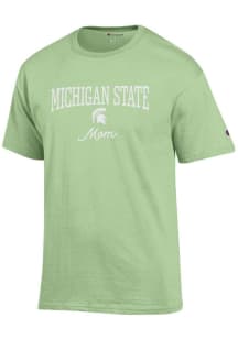 Champion Michigan State Spartans Womens Green Mom Short Sleeve T-Shirt