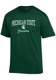 Champion Michigan State Spartans Womens Green Grandma Short Sleeve T-Shirt