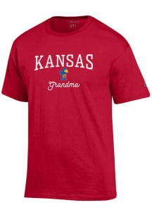 Champion Kansas Jayhawks Womens Red Grandma Short Sleeve T-Shirt