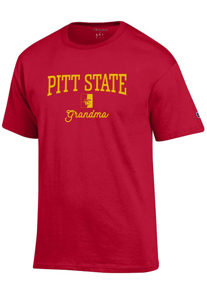 Champion Pitt State Gorillas Womens Red Grandma Short Sleeve T-Shirt