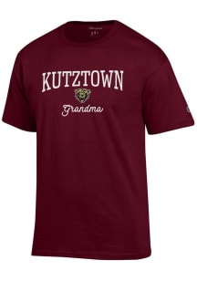 Champion Kutztown University Womens Maroon Grandma Short Sleeve T-Shirt