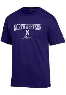Champion Northwestern Wildcats Womens Purple Mom Short Sleeve T-Shirt