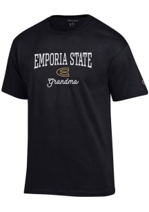 Champion Emporia State Hornets Womens Black Grandma Short Sleeve T-Shirt