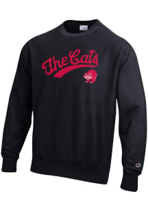 Champion Cincinnati Bearcats Mens Black Retro Basketball Long Sleeve Crew Sweatshirt