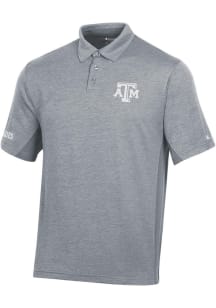Champion Texas A&amp;M Aggies Mens Charcoal Stadium Two Tone Short Sleeve Polo