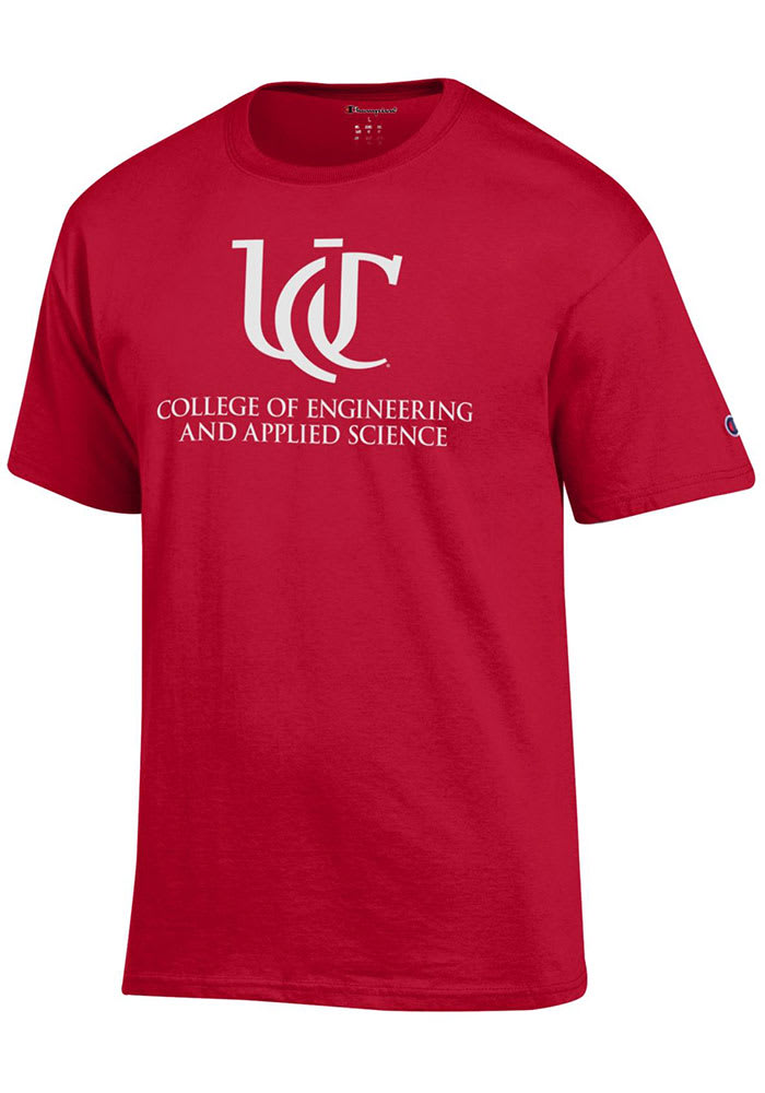 Champion Cincinnati Bearcats Red School of Engineering and AS Short Sleeve T Shirt