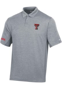 Champion Texas Tech Red Raiders Mens Charcoal Stadium Two Tone Short Sleeve Polo