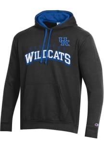 Champion Kentucky Wildcats Mens Black Stadium Flat Name Long Sleeve Hoodie