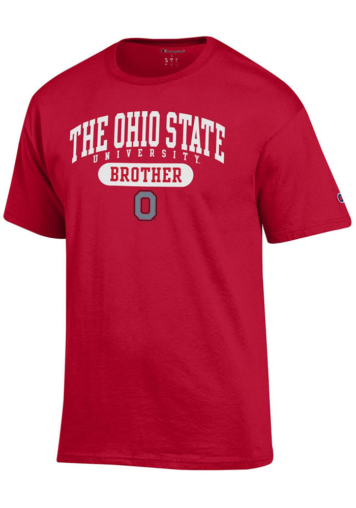 【BROTHER BROTHER】 SHORT SLEEVE TEE Champion Red Ohio State Buckeyes Pill Brother Short Sleeve T