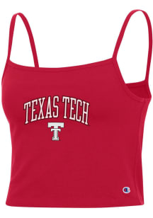 Champion Texas Tech Red Raiders Womens Red Fan Cropped Cami Tank Top