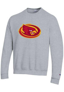 Champion Iowa State Cyclones Mens Grey Alternate Logo Long Sleeve Crew Sweatshirt