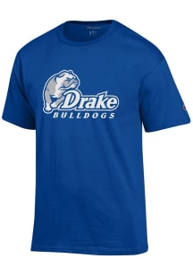 Champion Drake Bulldogs Blue Stacked Name Short Sleeve T Shirt