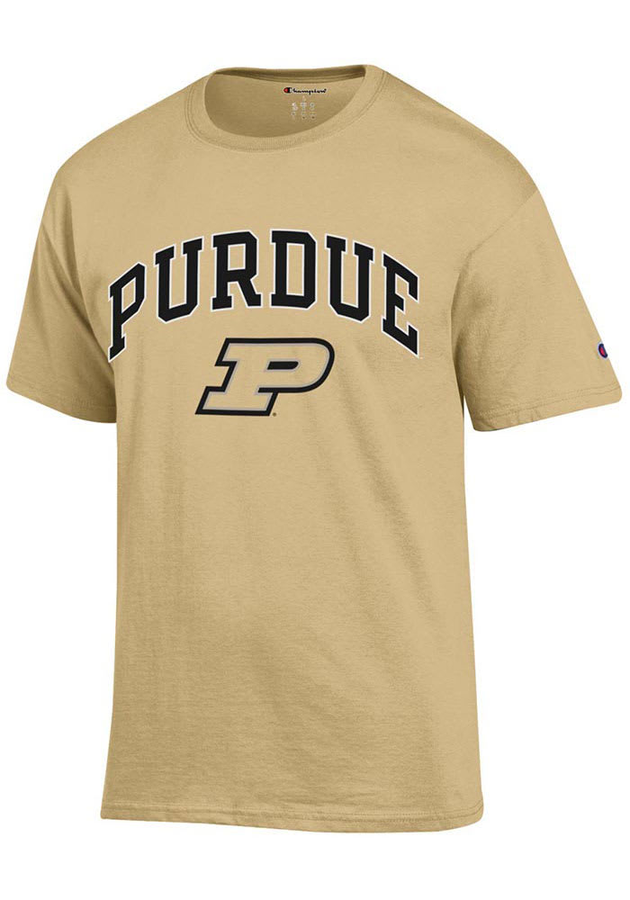 Champion Purdue Boilermakers GOLD Arched Mascot Short Sleeve T Shirt