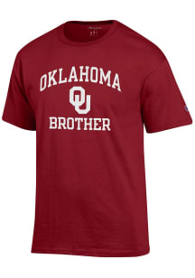 Champion Oklahoma Sooners Cardinal Brother Number One Graphic Short Sleeve T Shirt