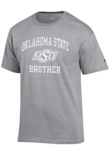 Champion Oklahoma State Cowboys Grey Brother Number One Graphic Short Sleeve T Shirt