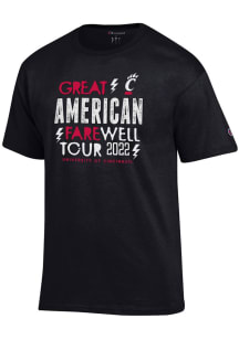 Cincinnati Bearcats Black Champion Farewell Tour Short Sleeve T Shirt