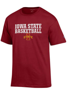 Champion Iowa State Cyclones Cardinal Stacked Basketball Short Sleeve T Shirt