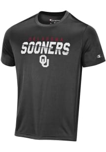 Champion Oklahoma Sooners Black Stadium Impact Short Sleeve T Shirt