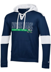 Champion Notre Dame Fighting Irish Mens Navy Blue Stadium Lace Up Hockey Hood