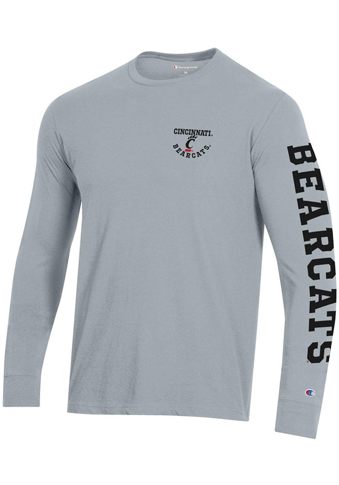 Champion Cincinnati Bearcats Grey Stadium Graphic Long Sleeve T Shirt