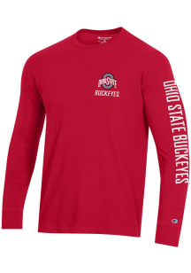 Champion Ohio State Buckeyes Red Stadium Long Sleeve T Shirt