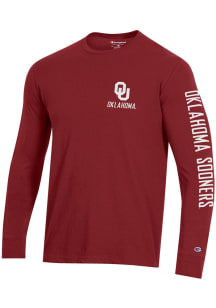 Champion Oklahoma Sooners Crimson Stadium Long Sleeve T Shirt