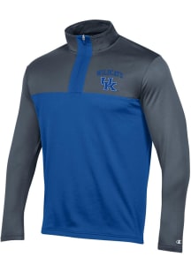 Champion Kentucky Wildcats Mens Blue Stadium Fleece Long Sleeve 1/4 Zip Pullover