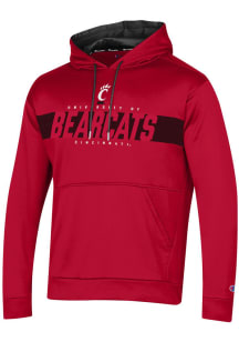 Champion Cincinnati Bearcats Mens Red Stadium Fleece Hood
