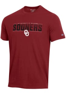 Champion Oklahoma Sooners Crimson Stadium Short Sleeve T Shirt