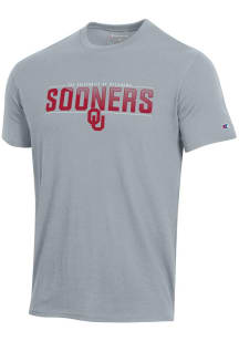 Champion Oklahoma Sooners Grey Stadium Short Sleeve T Shirt
