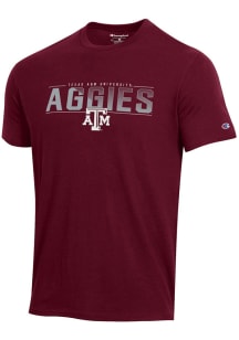 Champion Texas A&amp;M Aggies Maroon Stadium Short Sleeve T Shirt