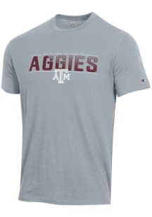 Champion Texas A&amp;M Aggies Grey Stadium Short Sleeve T Shirt